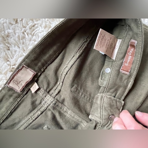 Paige peg skinny 27” olive 🫒 green/army green cotton and 2% spandex - Picture 5 of 13